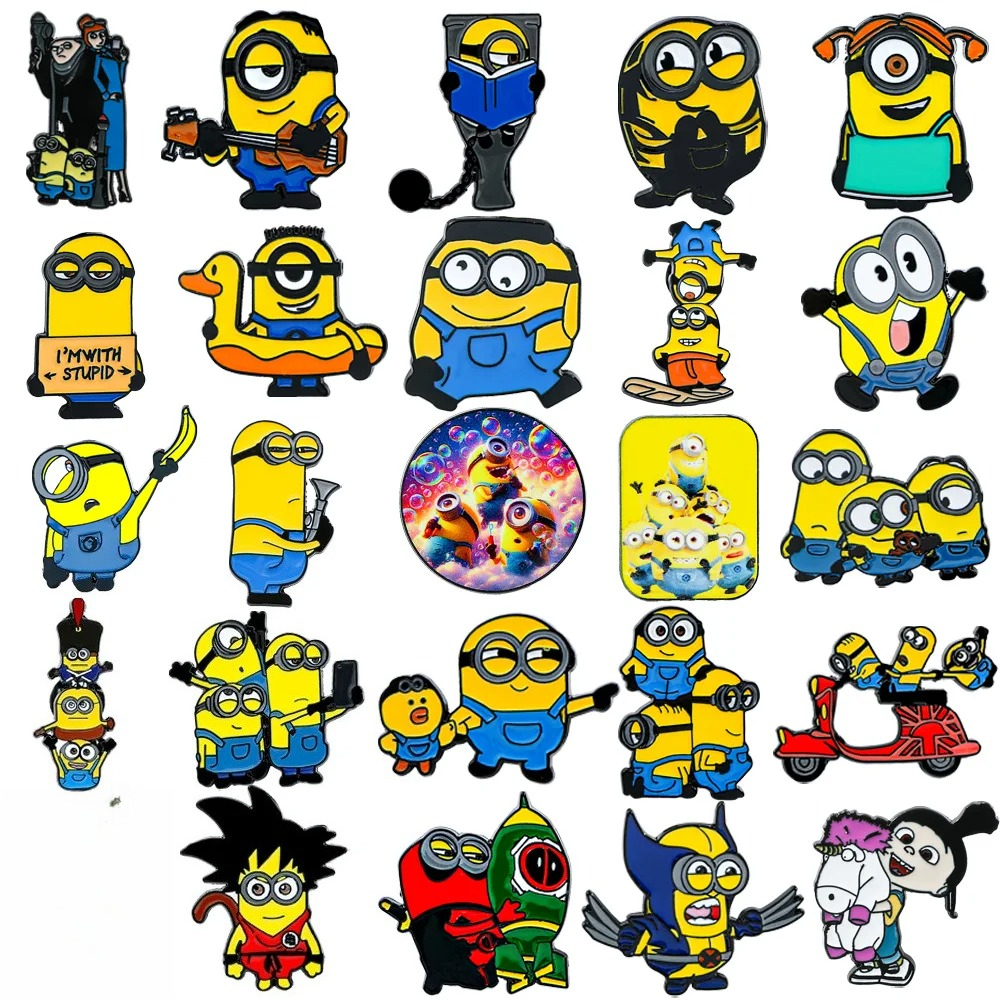 Embroidery Illustration - Minions Metal Badge European and American
