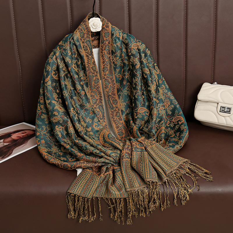 Embroidery Shawl - 2024 Luxury Brand Cashmere Women Scarf