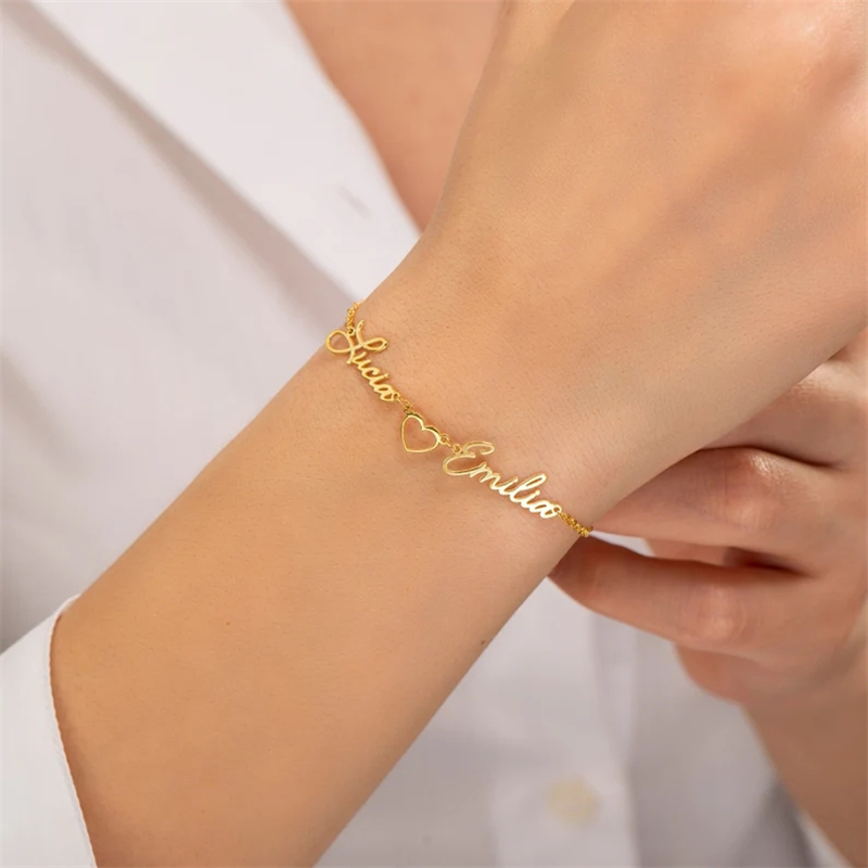 Embroidery Charm - Custom 1-3 Names Bracelet Personalised Letter