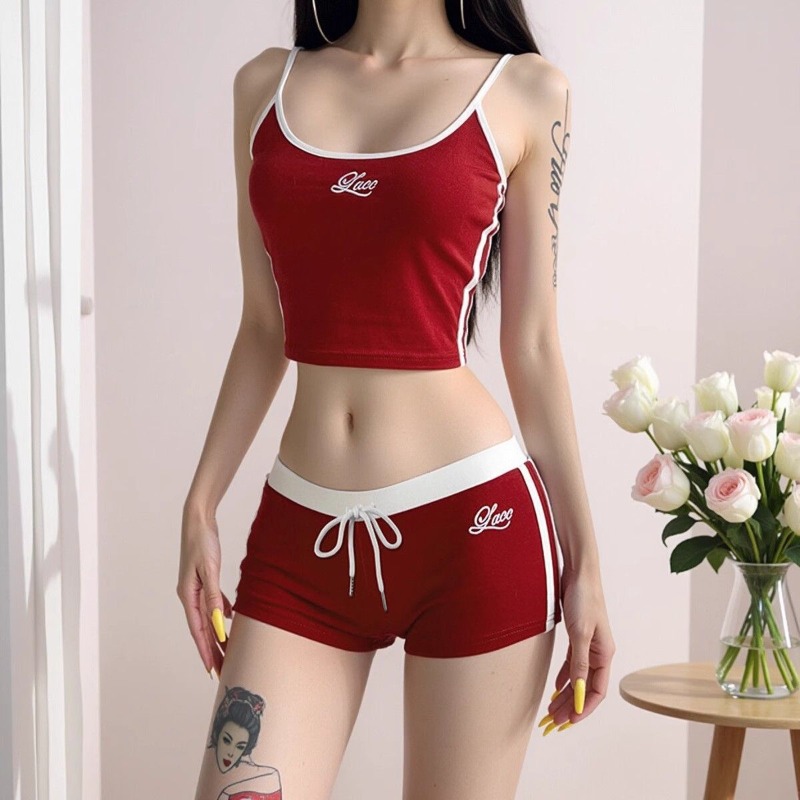 Embroidery Letter - Woman Matching Sets Patchwork Embroidery Letter