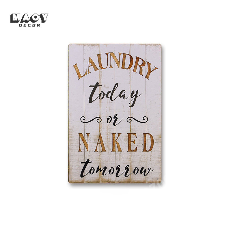 Slogan Metal Tin Sign Laundry  - Embroidery Wall Art ulasan dan harga
