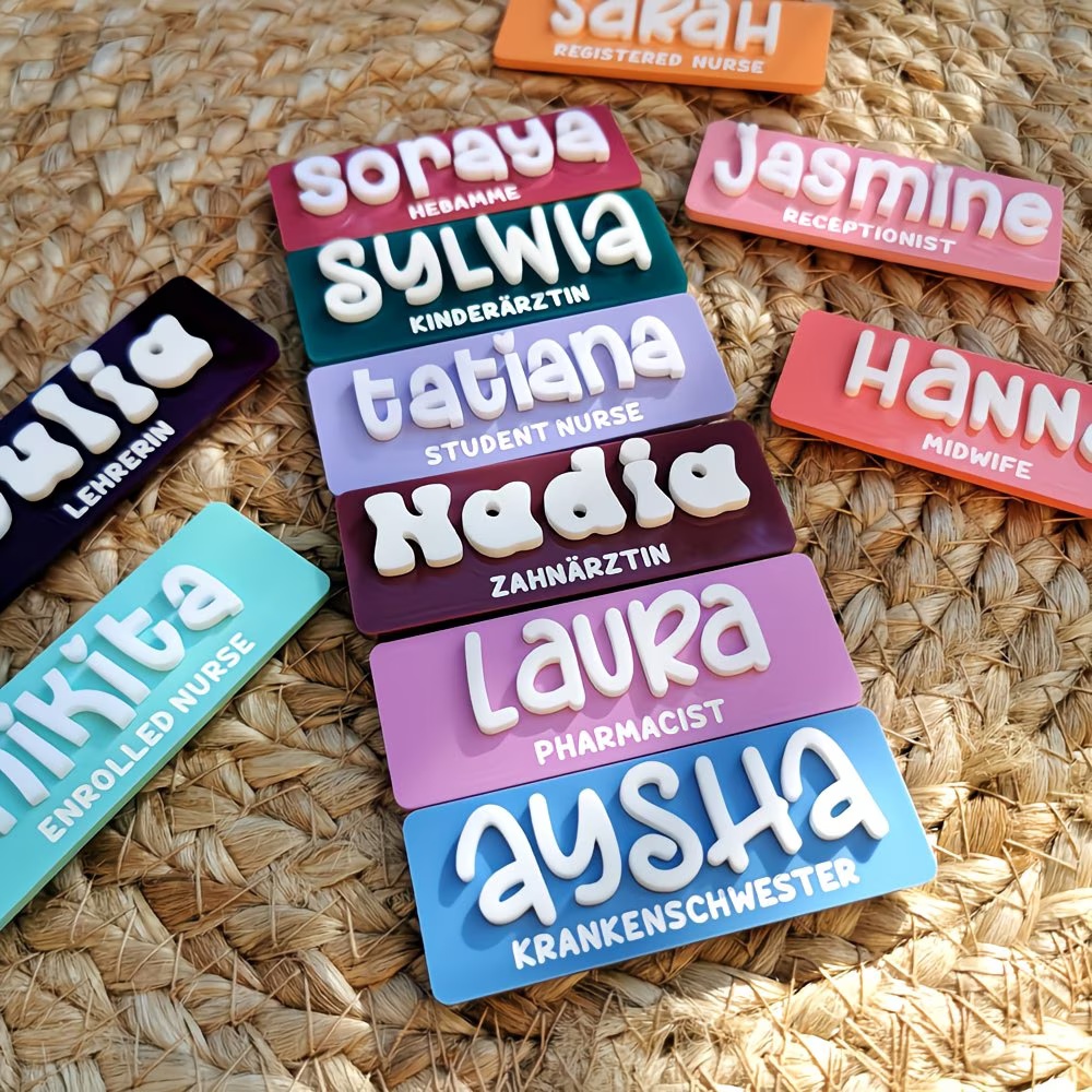 Personalized Name Brooch Badge - Embroidery Name ulasan dan harga