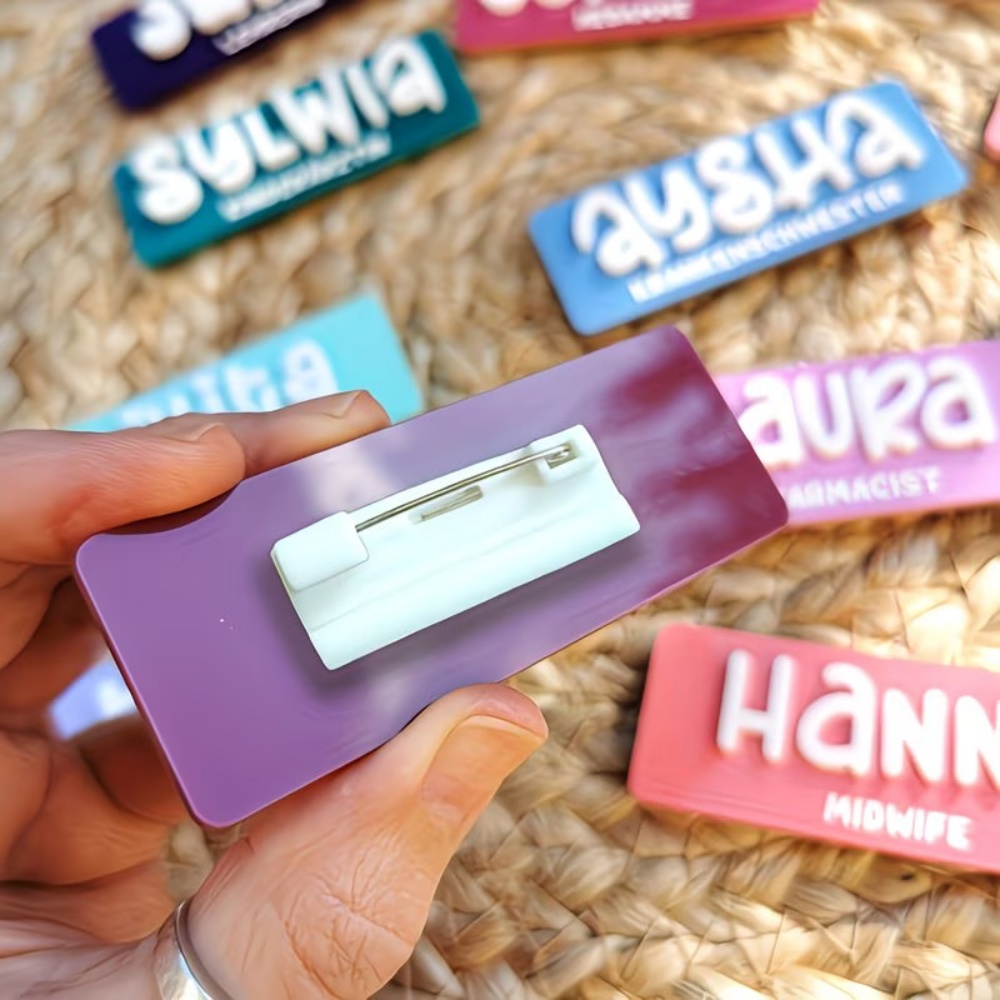 Personalized Name Brooch Badge - Embroidery Name ulasan dan harga