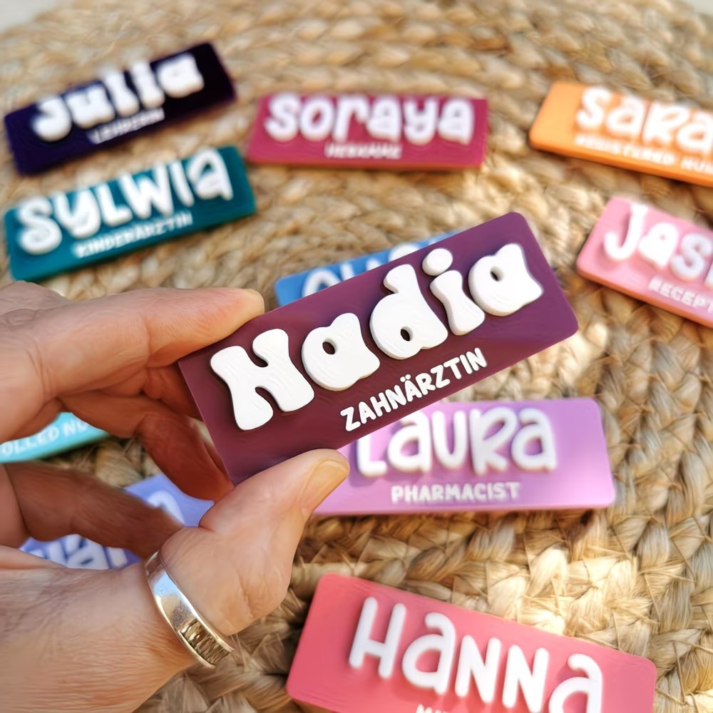 Personalized Name Brooch Badge - Embroidery Name ulasan dan harga