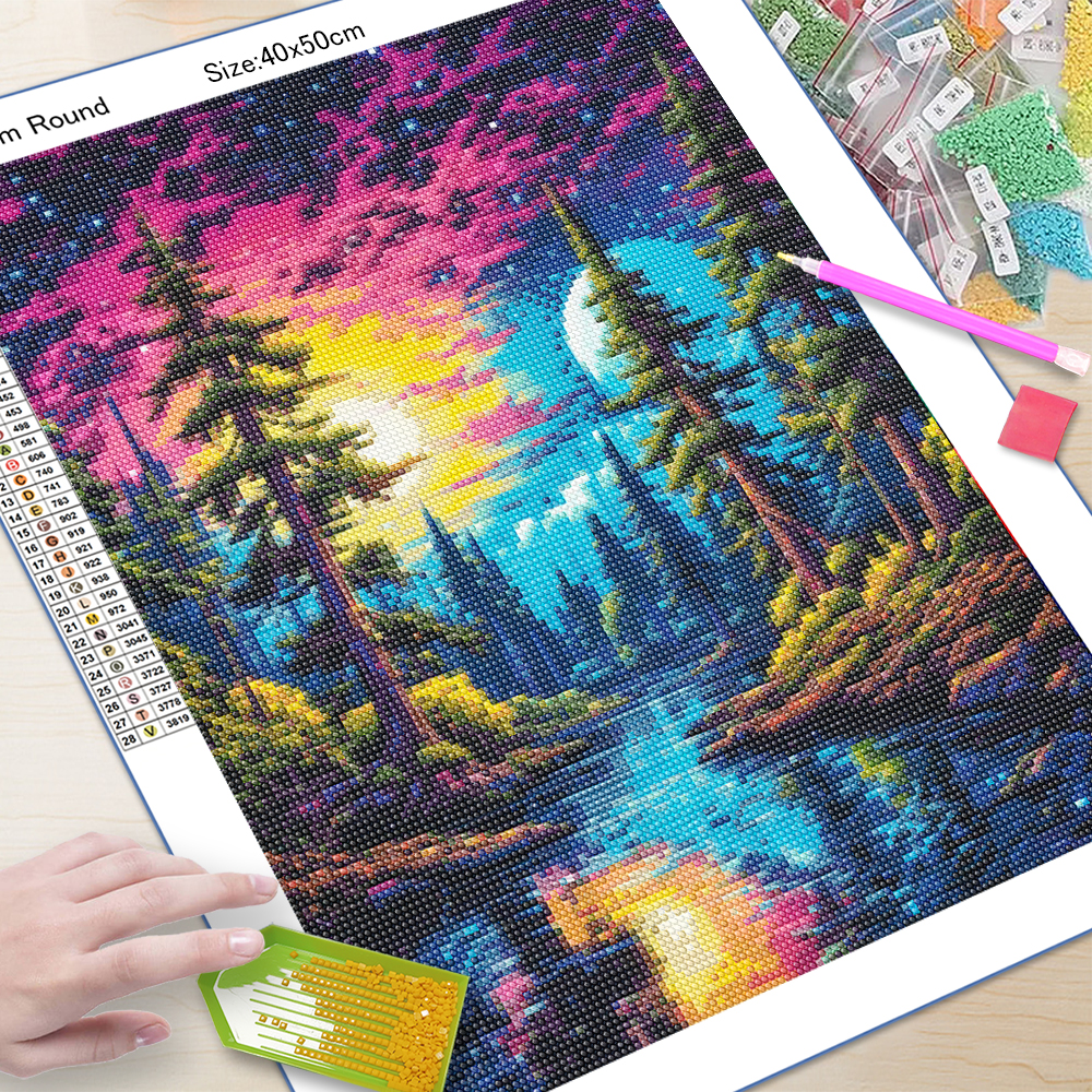 unframe 5D Diamond Art Paintin - Embroidery Wall Art ulasan dan harga