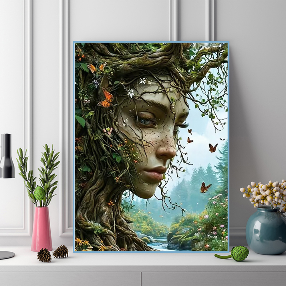 DIY Diamond Embroidery Woman P - Embroidery Wall Art ulasan dan harga
