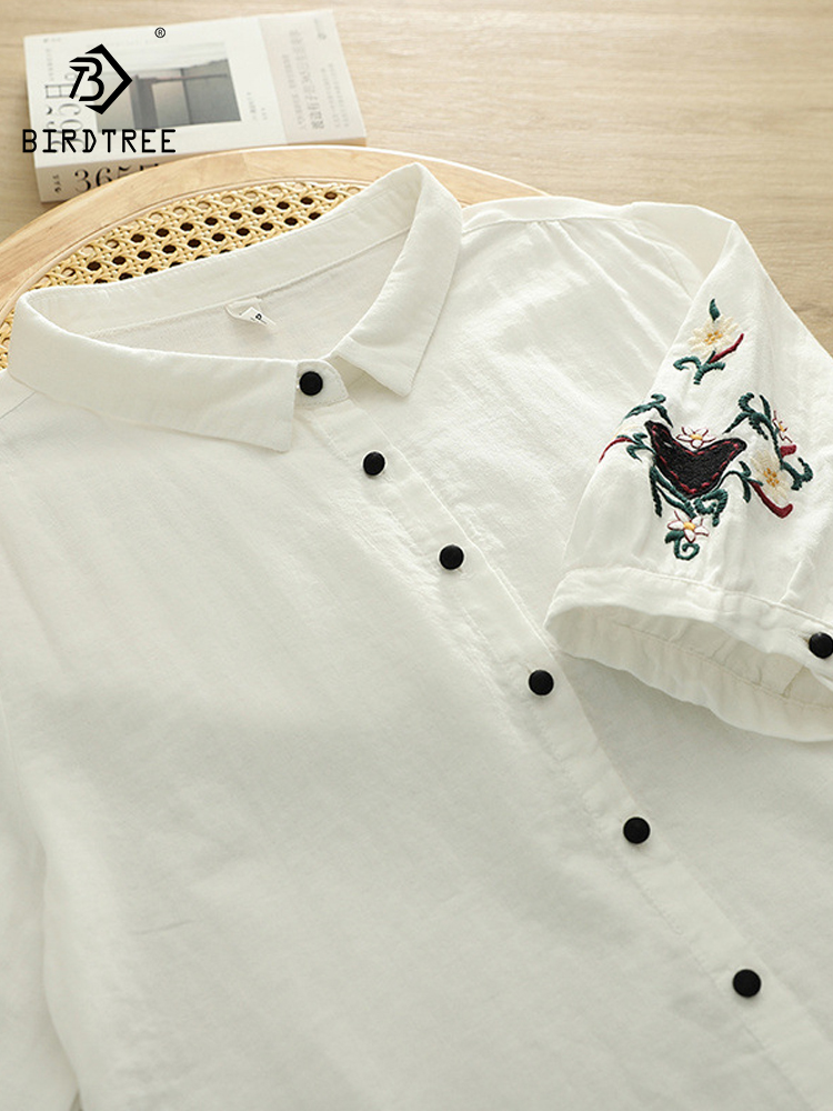 New 2026 Summer Women Cotton Y - Embroidery Love ulasan dan harga