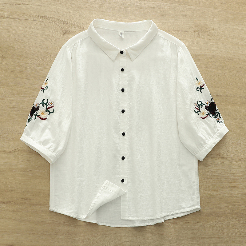 New 2026 Summer Women Cotton Y - Embroidery Love ulasan dan harga