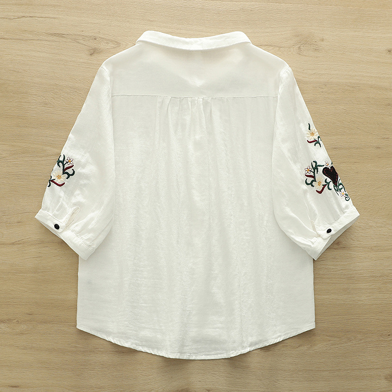 New 2026 Summer Women Cotton Y - Embroidery Love ulasan dan harga