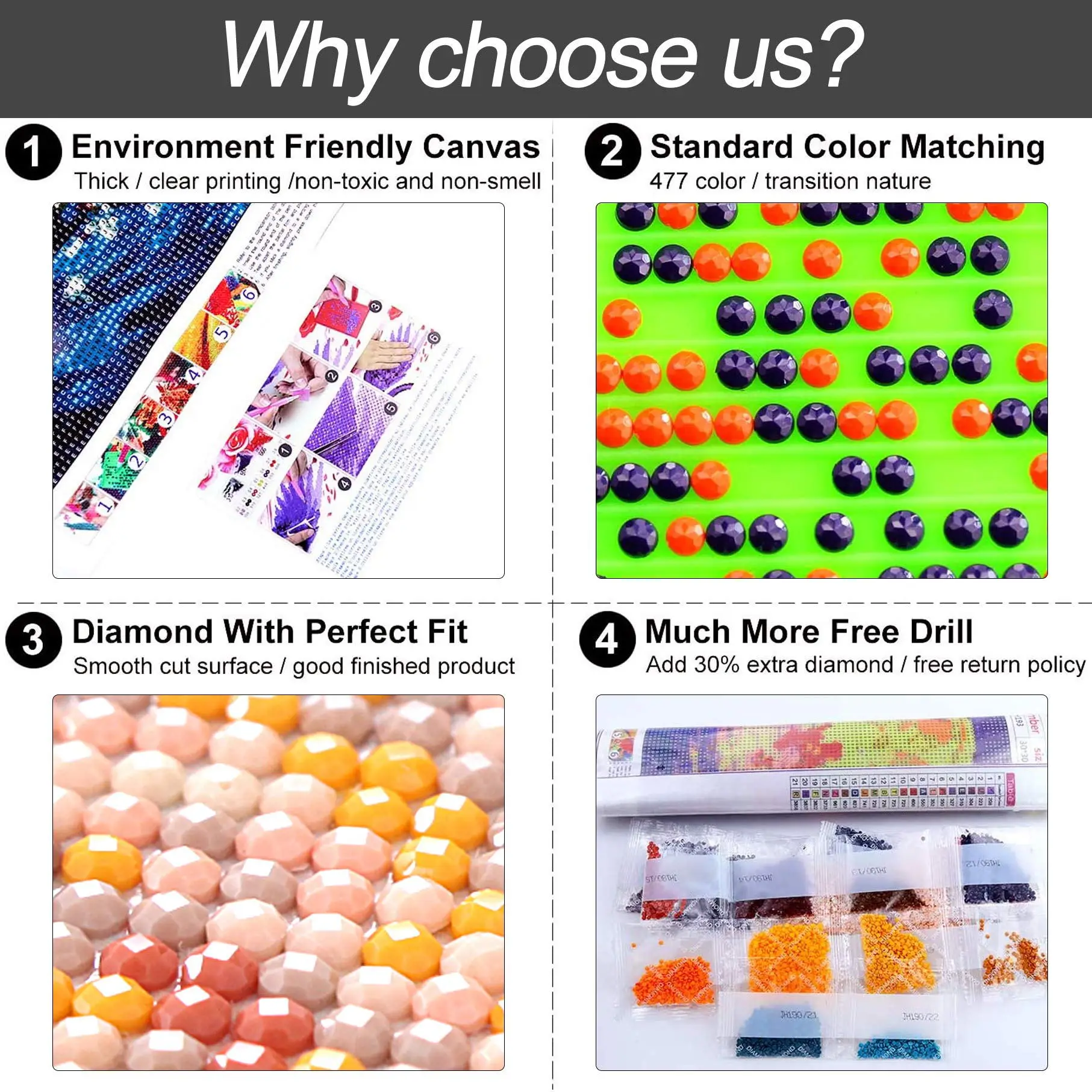 1pc frameless Diamond Mosaic 5 - Embroidery Beads ulasan dan harga