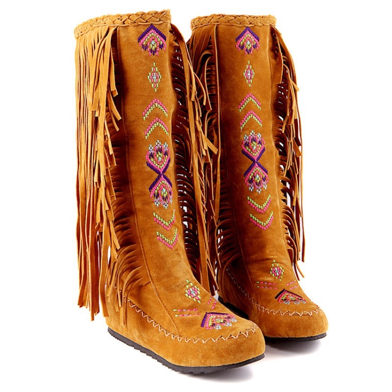 Tassel Boots Handmade Embroide - Embroidery Design ulasan dan harga