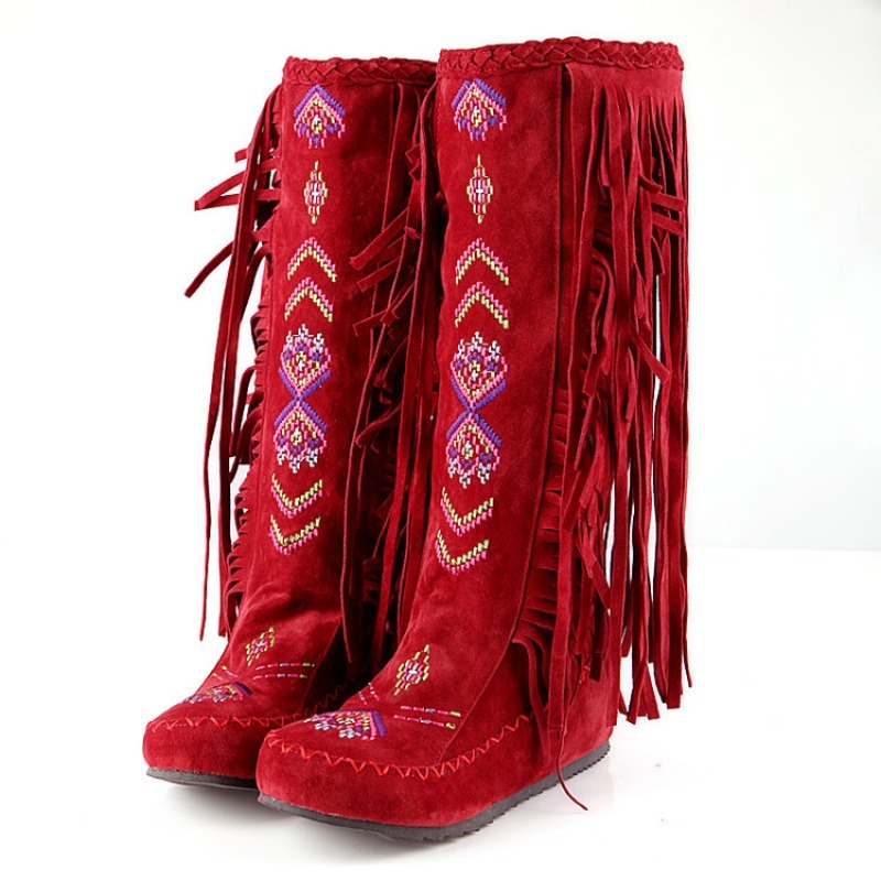 Tassel Boots Handmade Embroide - Embroidery Design ulasan dan harga