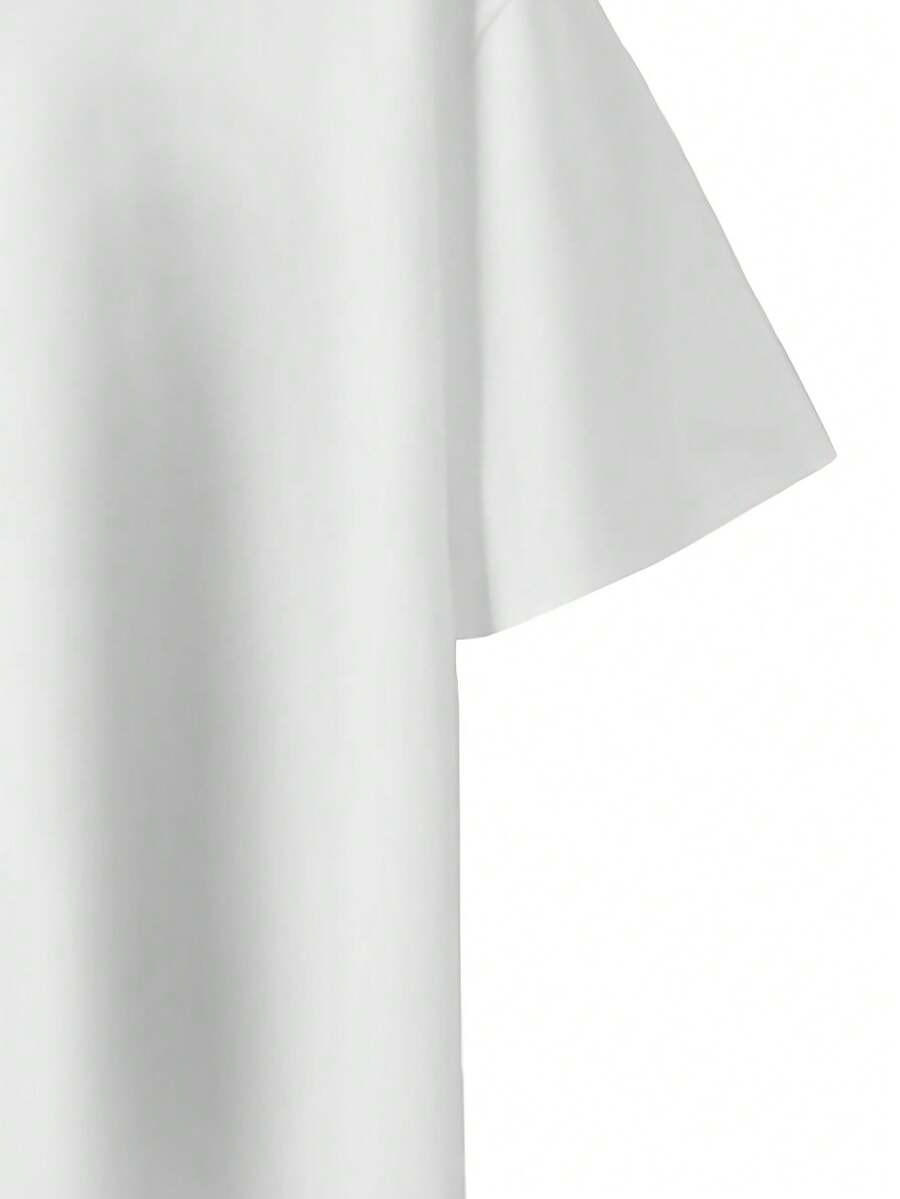 Plus Size Crew Neck T-Shirt Wi - Embroidery Jersey ulasan dan harga