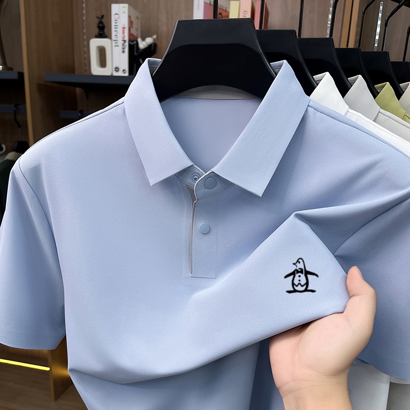 Ice Silk Men's Cooling Polo Sh - Embroidery Premium ulasan dan harga