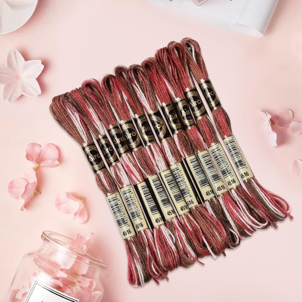 10 Skeins 6 Strands Red Embroi - Embroidery Floss ulasan dan harga