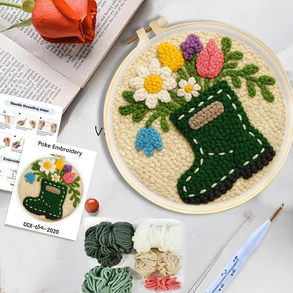 DIY Punch Needle Kits Mushroom - Punch Needle Handle ulasan dan harga