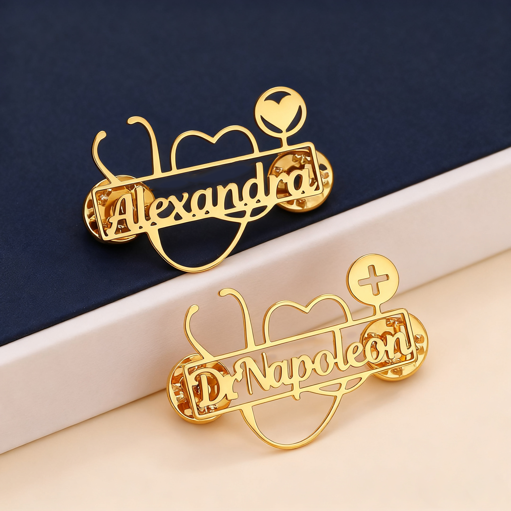 Custom Stethoscope Brooch Pers - Embroidery Name ulasan dan harga