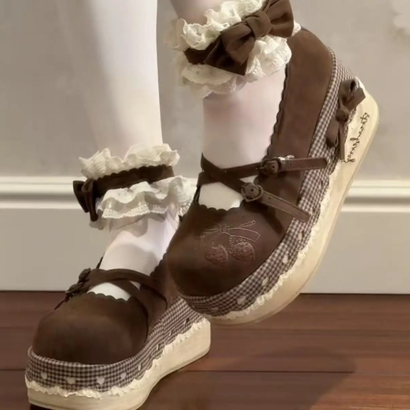Lolita High Heels Height Incre - Embroidery Fabric ulasan dan harga