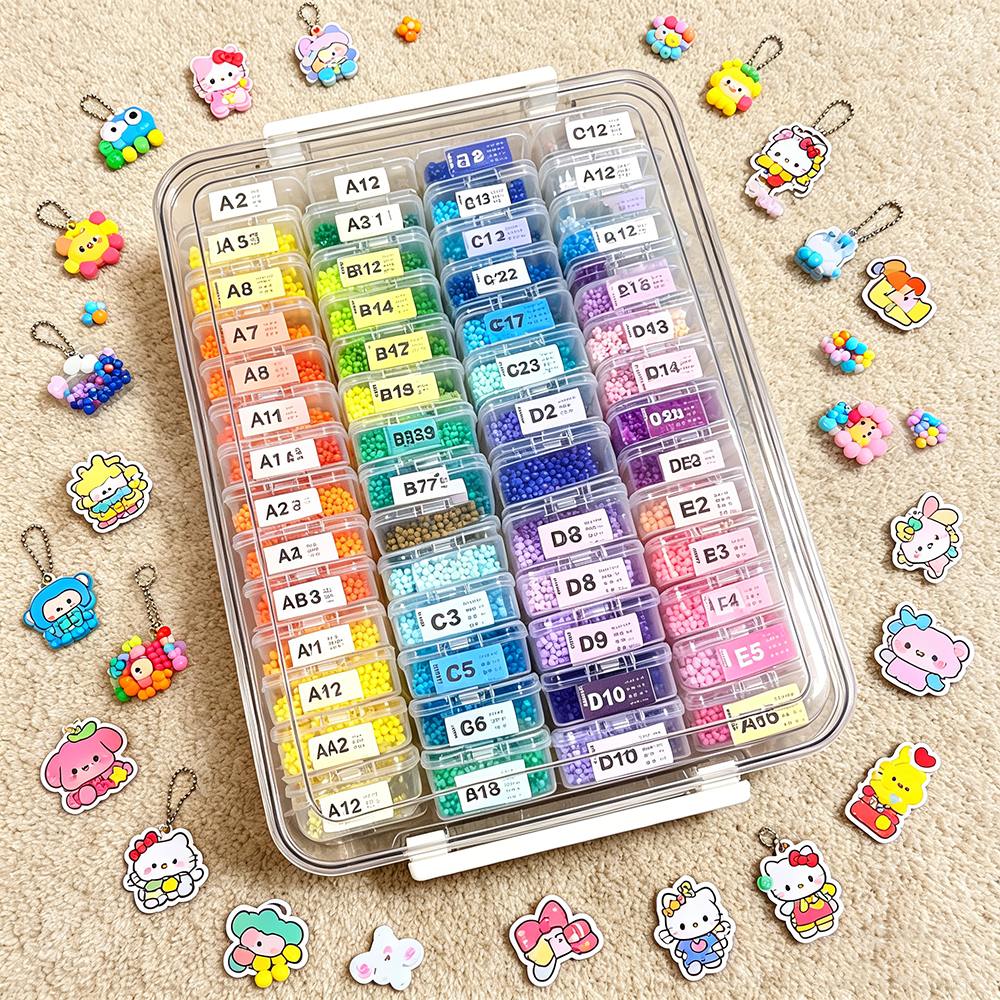 60pcs Transparent Plastic Stor - Embroidery Beads ulasan dan harga