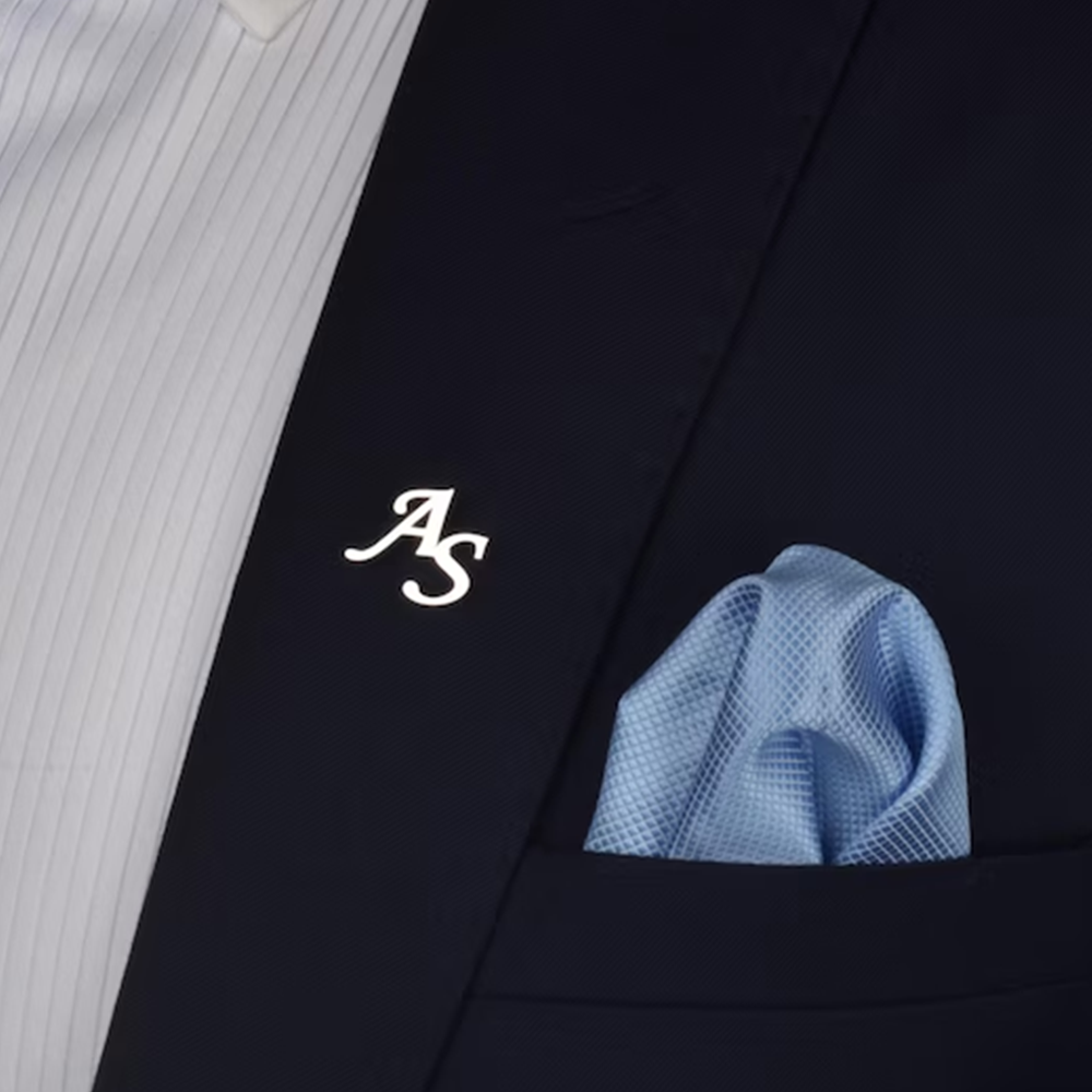 Custom Initials Brooch for Men - Embroidery Name ulasan dan harga