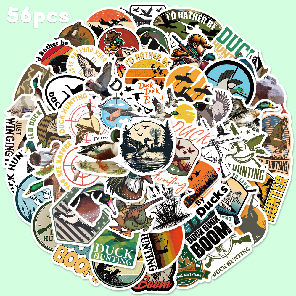 56pcs Duck Hunting Sticker For - Embroidery Wall Art ulasan dan harga