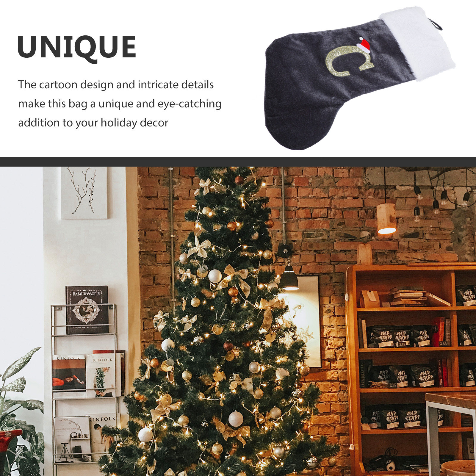 Xmas Stocking Cartoon Embroide - Embroidery Xmas Stocking ulasan dan harga