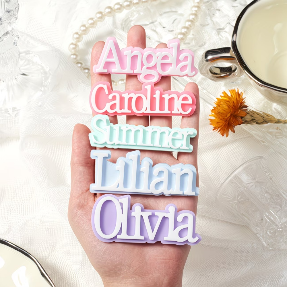 Custom Name Brooch Personalize - Embroidery Name ulasan dan harga