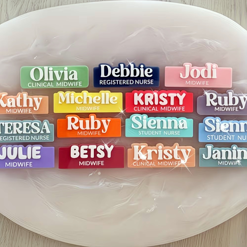 Custom Name Brooch Personalize - Embroidery Name ulasan dan harga