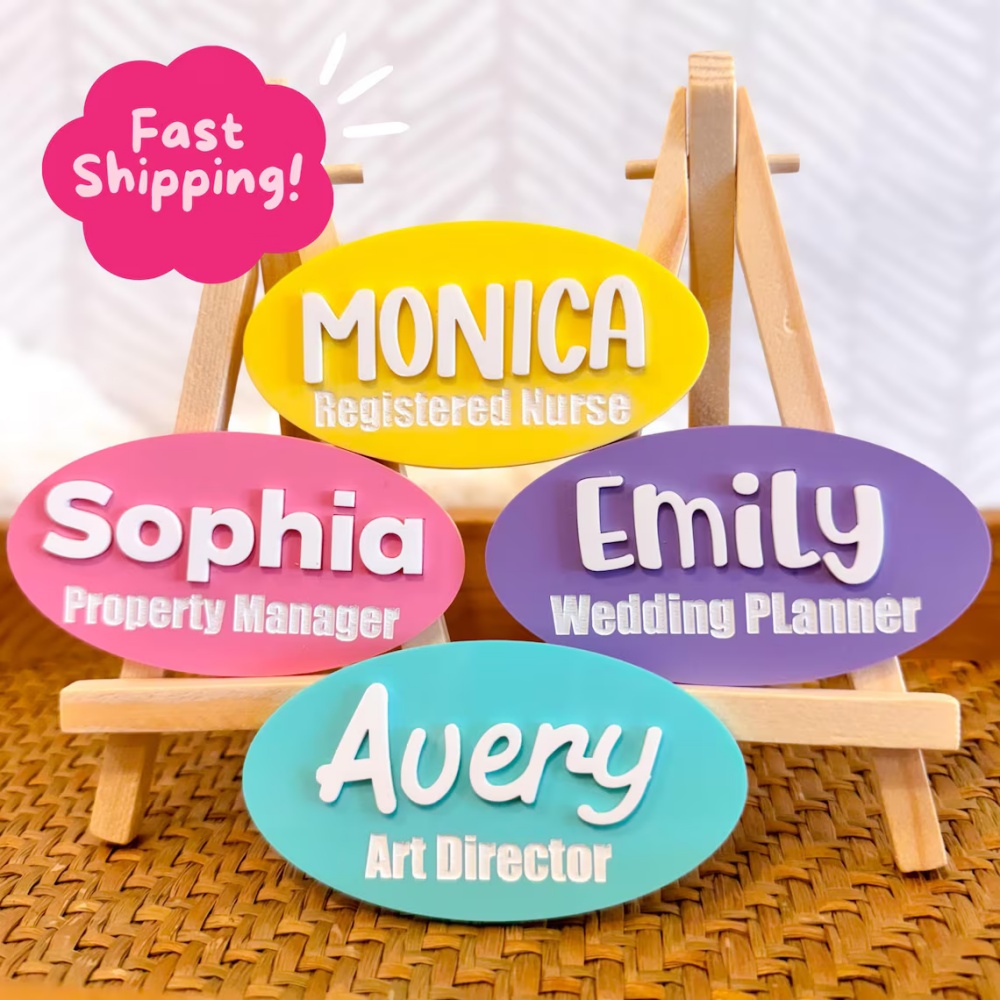 Custom Name Brooch Personalize - Embroidery Name ulasan dan harga