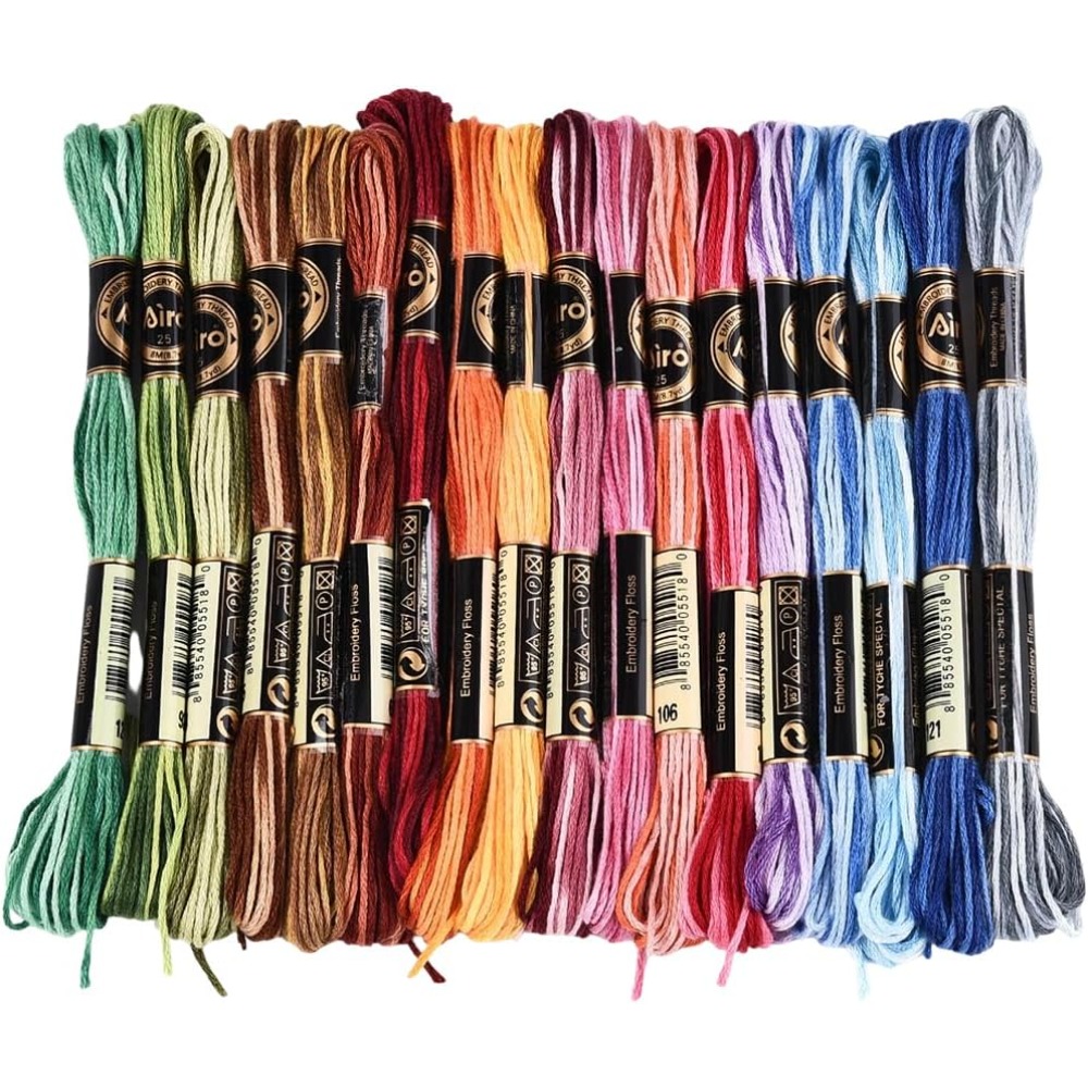 18 Skeins 6 Strands Colorful V - Embroidery Floss ulasan dan harga