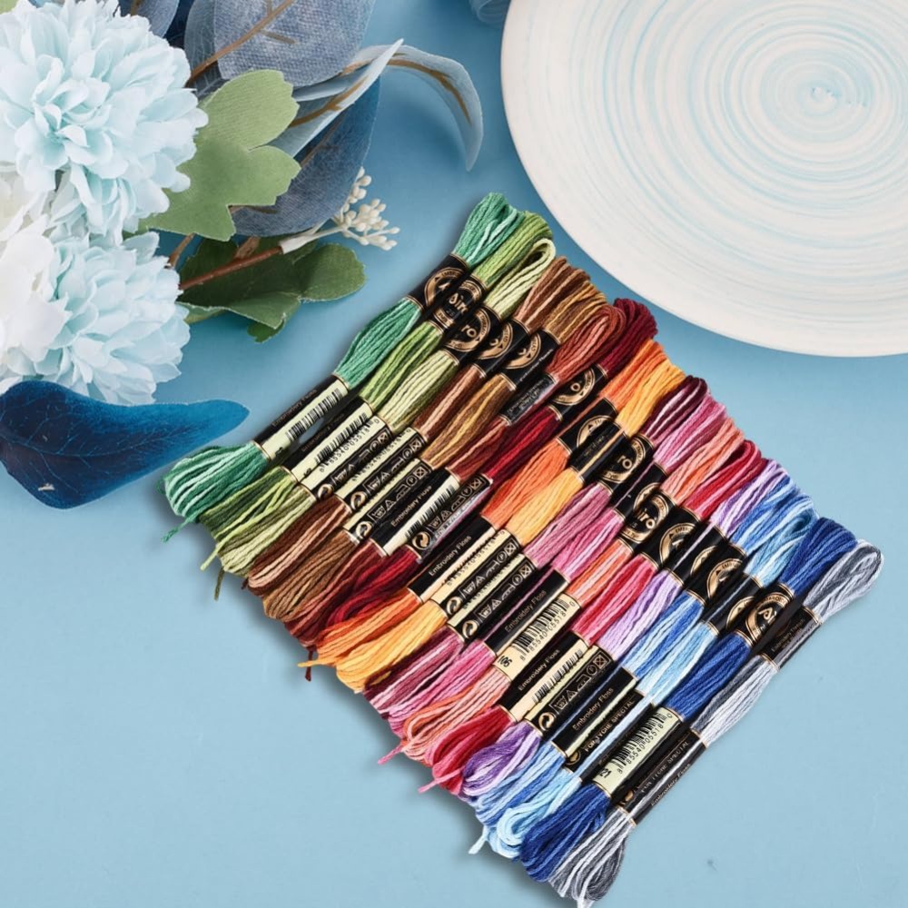 18 Skeins 6 Strands Colorful V - Embroidery Floss ulasan dan harga