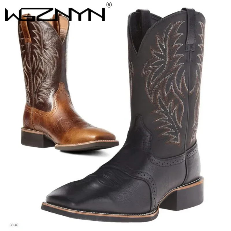 Men High Boots Embroidery Retr - Embroidery Design ulasan dan harga