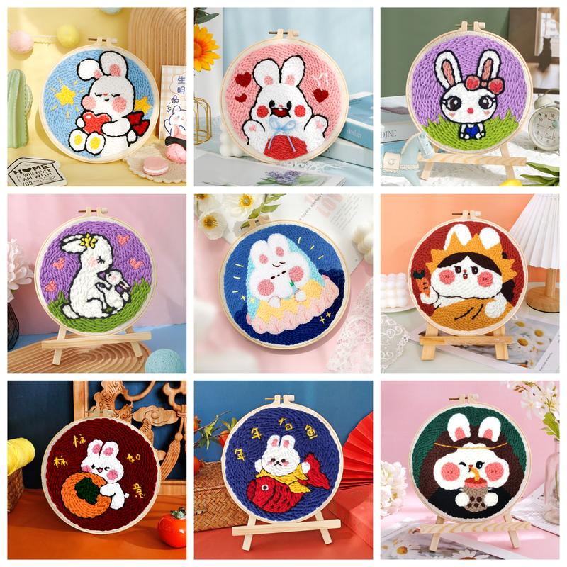20x20cm Punch Needle Embroider - Punch Needle Handle ulasan dan harga
