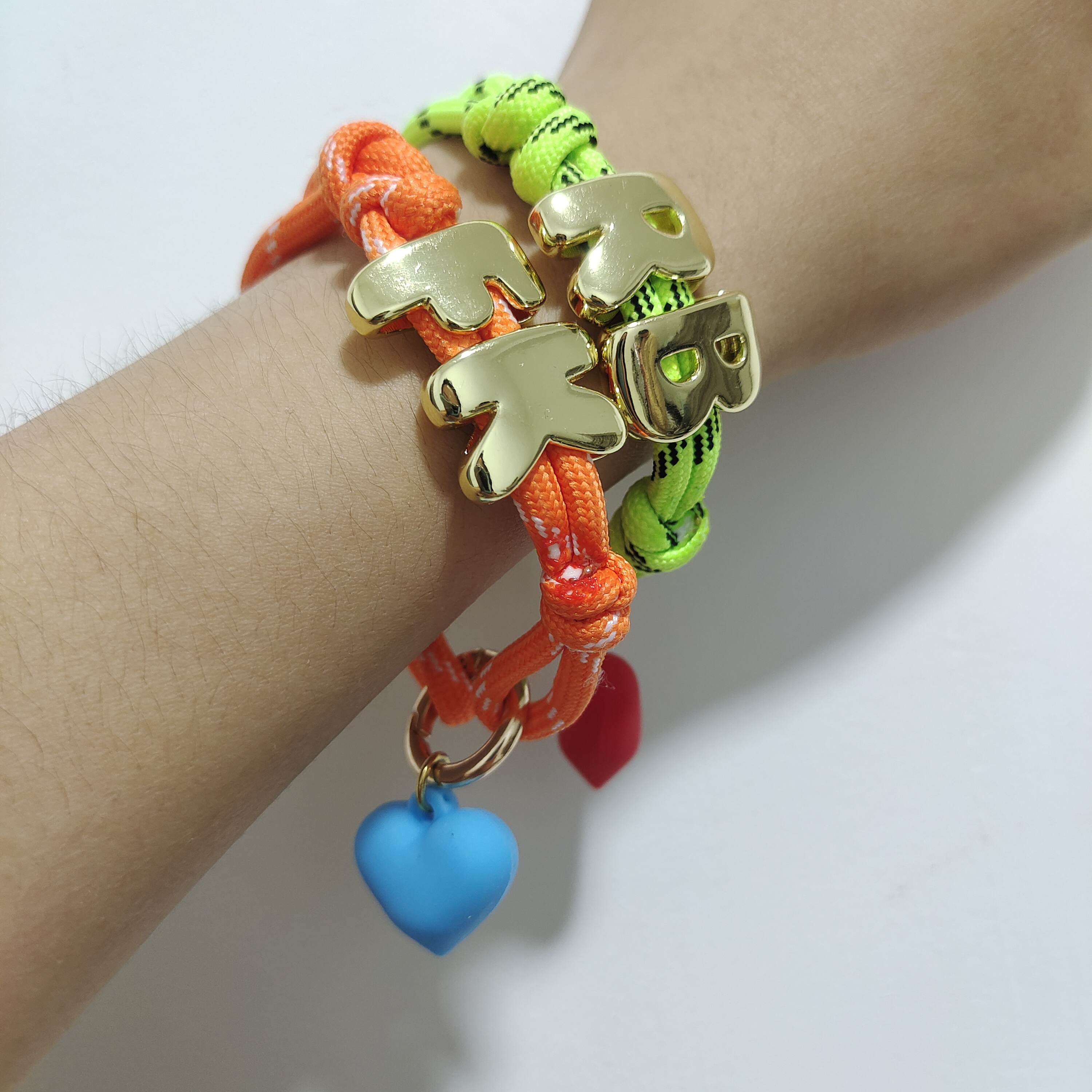 Braided String Gold Bracelet W - Embroidery Charm ulasan dan harga