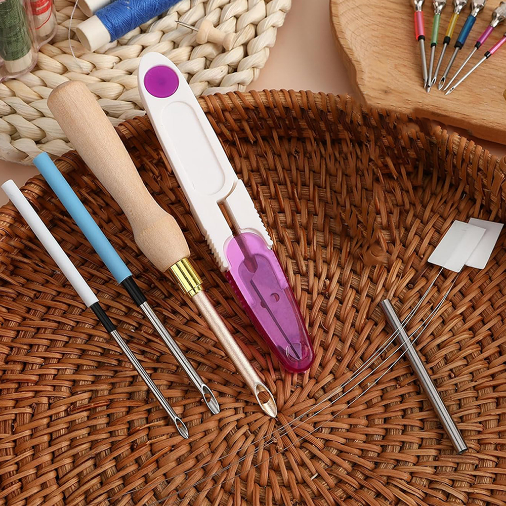 13Pcs Punch Needle Kit Adjusta - Punch Needle Handle ulasan dan harga