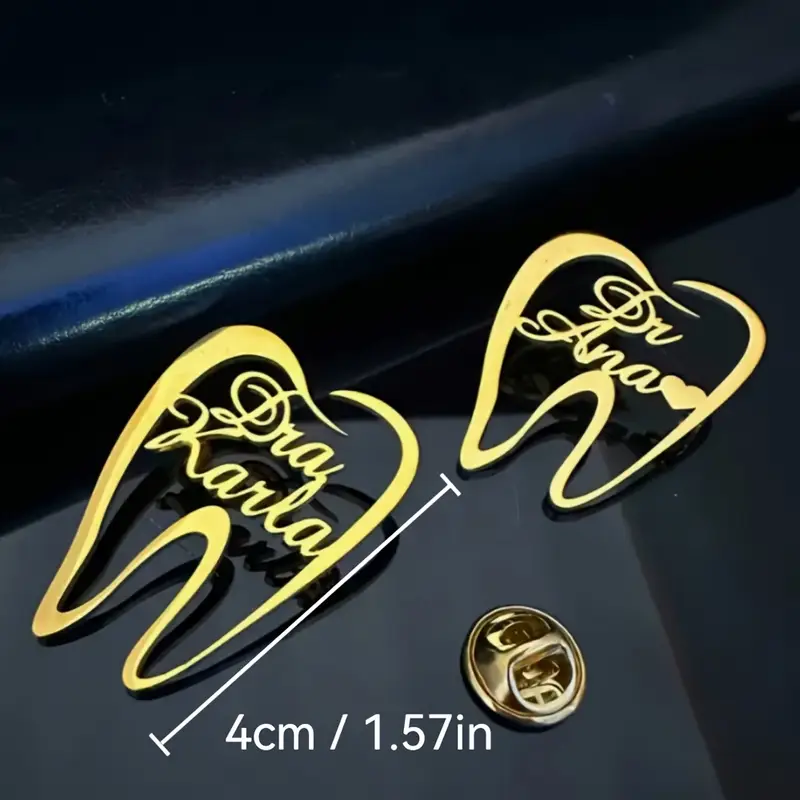 1PC Customized Teeth Dentist N - Embroidery Name ulasan dan harga