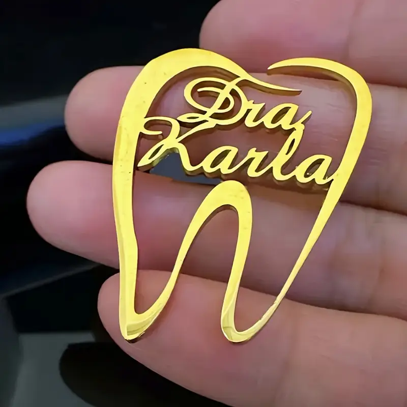 1PC Customized Teeth Dentist N - Embroidery Name ulasan dan harga