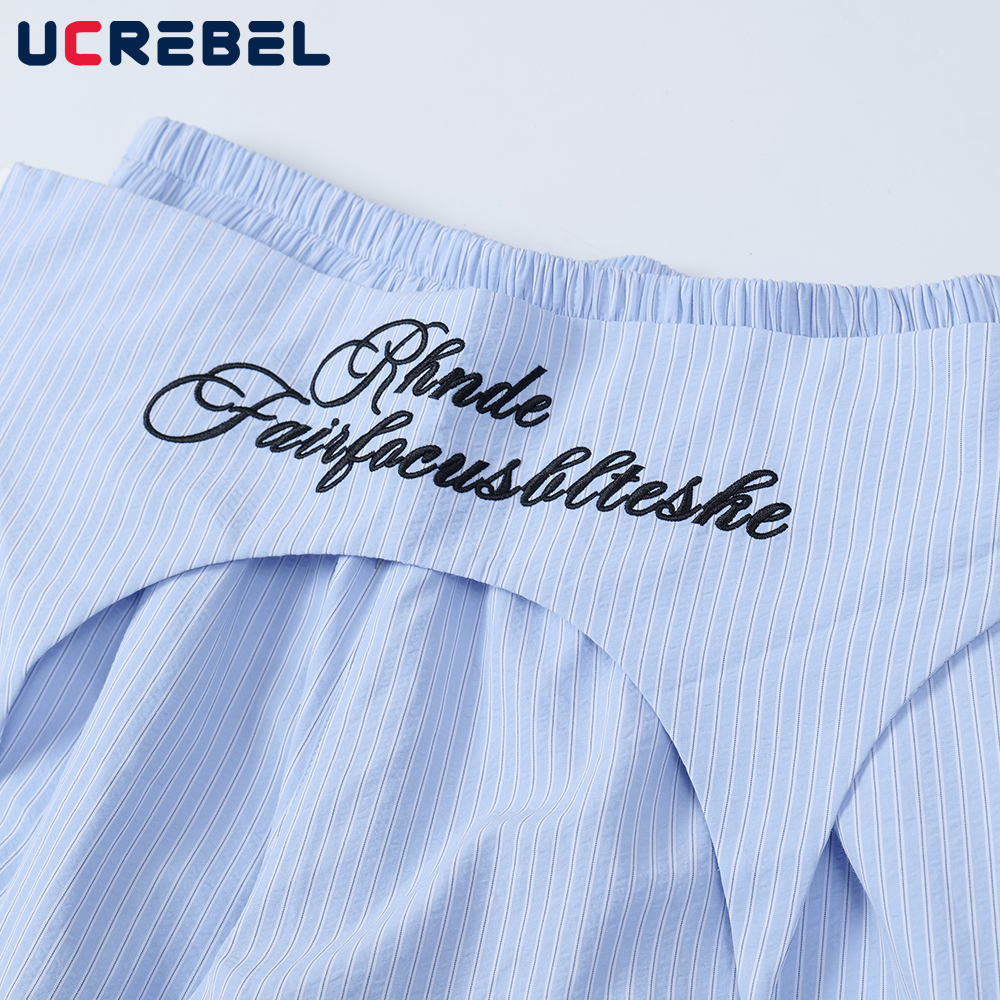 Letter Embroidery Striped Wide - Embroidery Jersey ulasan dan harga