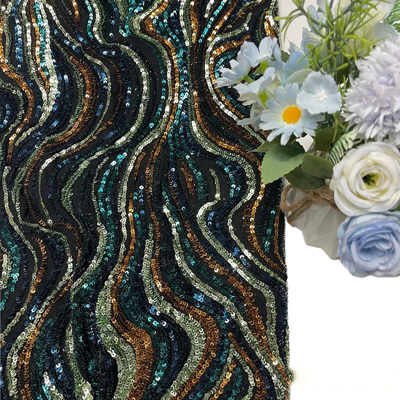 1yard Colorful sequin bead tub - Embroidery Beads ulasan dan harga