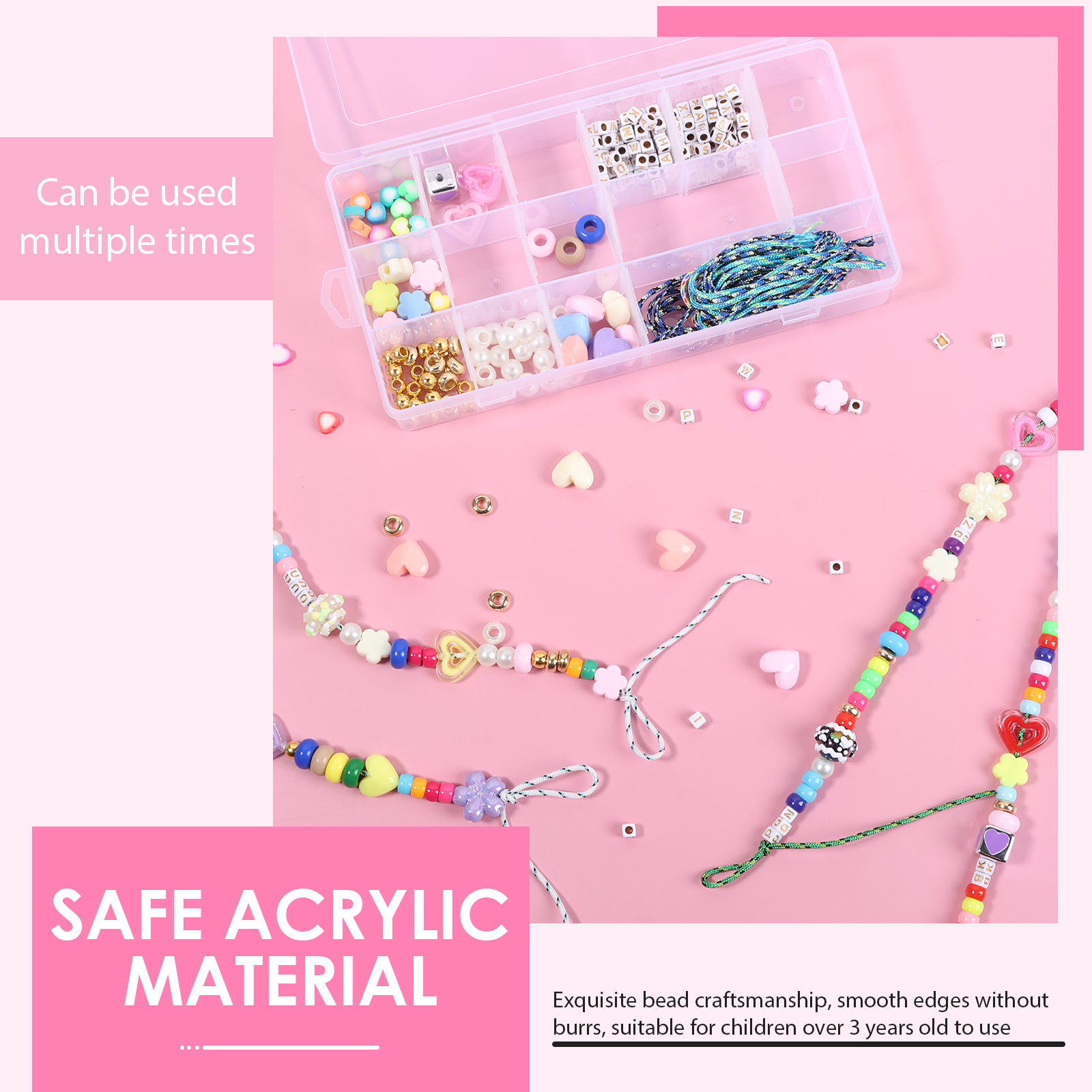 421PCS Beaded Keychain Making  - Embroidery Charm ulasan dan harga