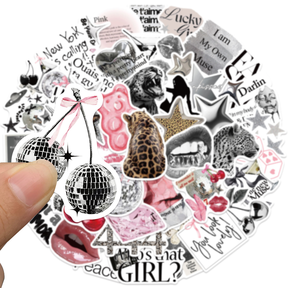 50pcs Silver Lucky Sticker Fas - Embroidery Wall Art ulasan dan harga