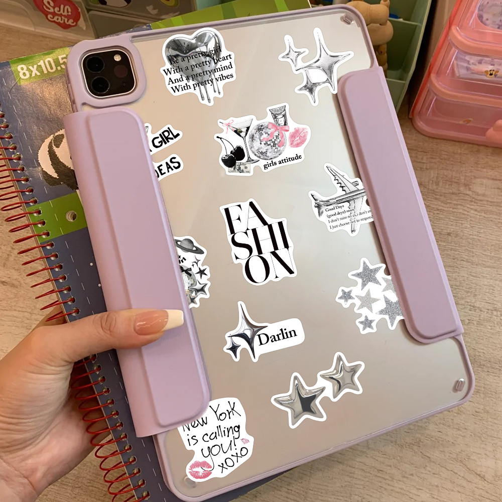 50pcs Silver Lucky Sticker Fas - Embroidery Wall Art ulasan dan harga