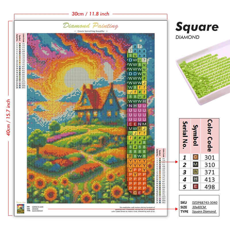Knight and Princess DIY Diamon - Embroidery Wall Art ulasan dan harga