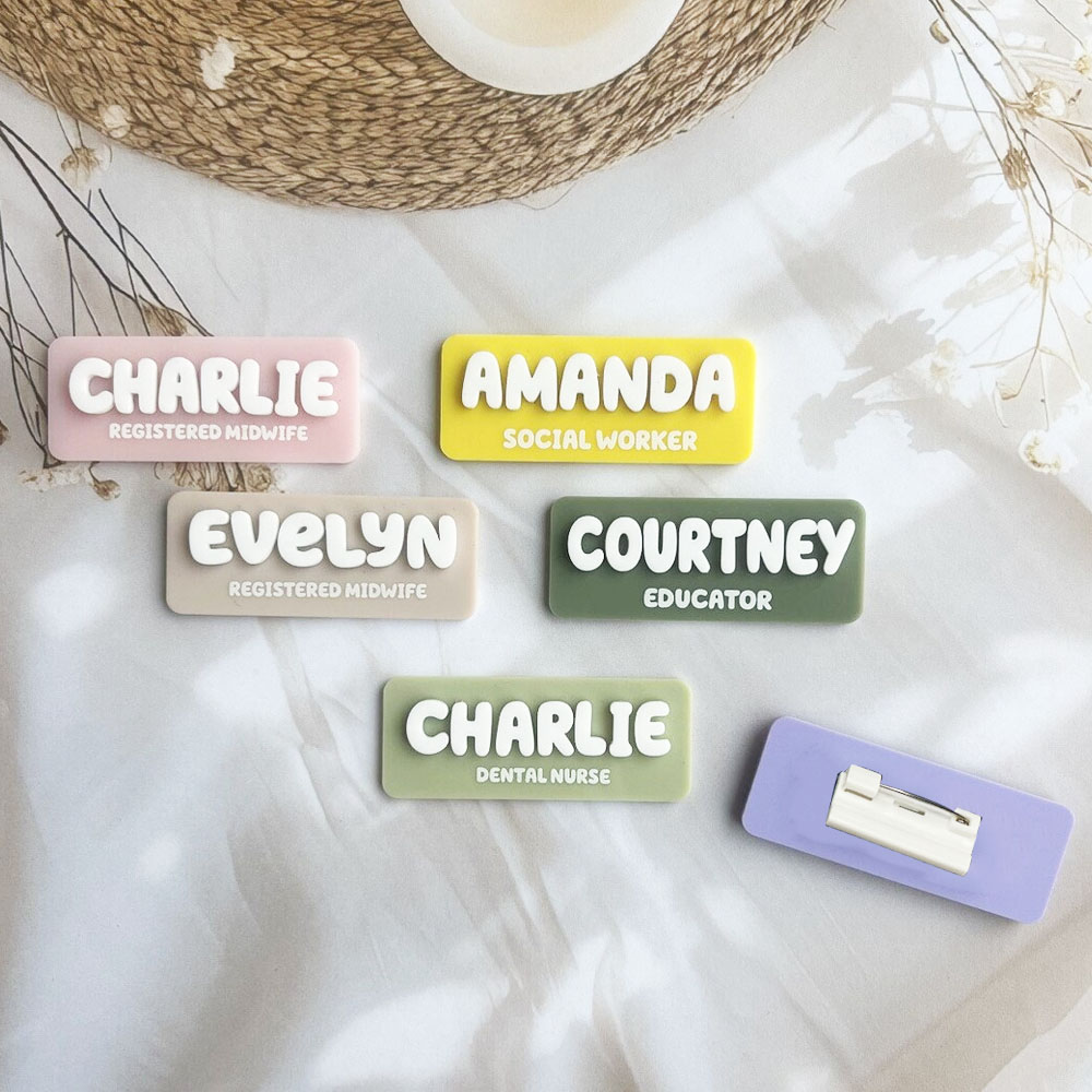 Custom Name Brooch Personalize - Embroidery Name ulasan dan harga