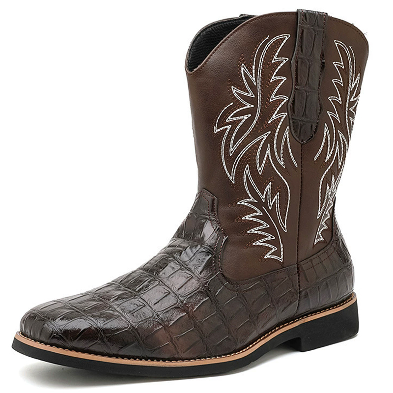 Retro wide toe Western cowboy  - Embroidery Fabric ulasan dan harga