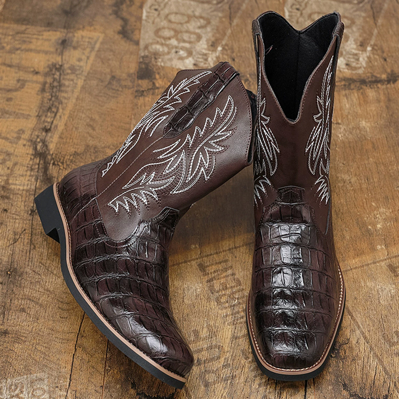 Retro wide toe Western cowboy  - Embroidery Fabric ulasan dan harga