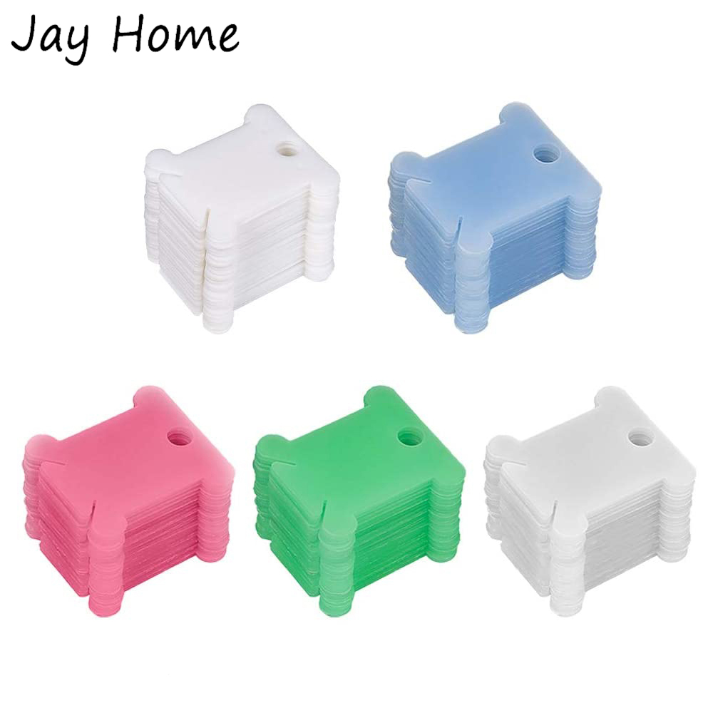 50/100Pcs Plastic Floss Bobbin - Embroidery Floss ulasan dan harga