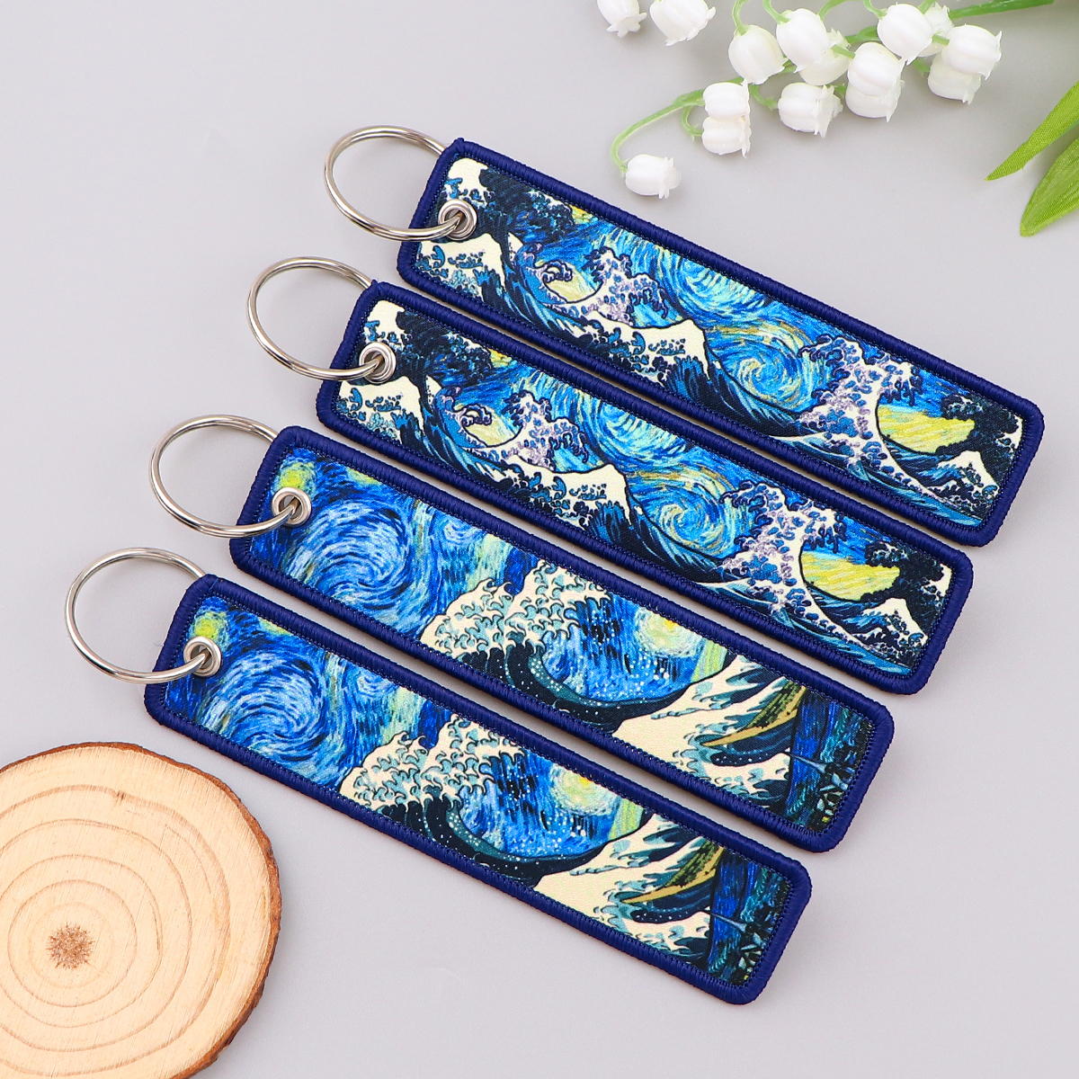 Van Gogh Embroidery Key Fobs K - Embroidery Charm ulasan dan harga