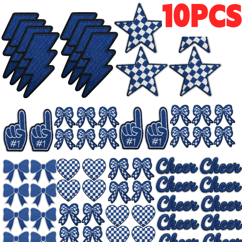 10PCS Bulk Blue Game Day Cheer - Embroidery Design Love ulasan dan harga