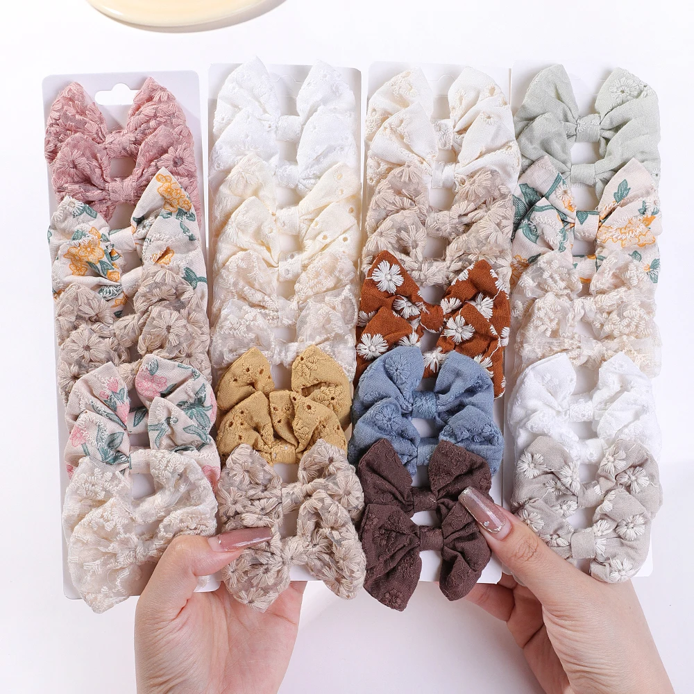 10Pcs/Set Fashion Bows Hairgri - Embroidery Love ulasan dan harga